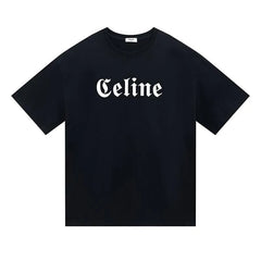 Celine Forklift Logobrand Black Tee