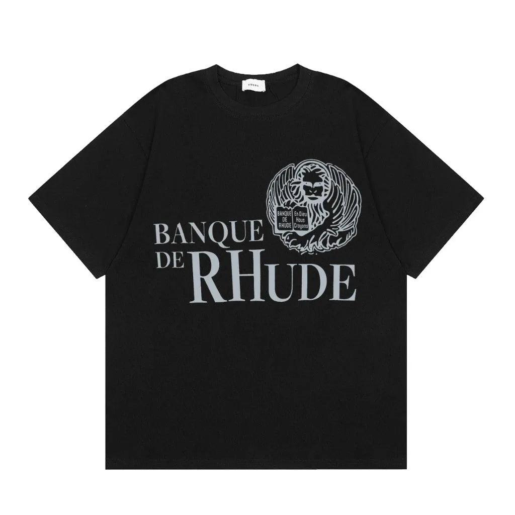 Rhude Banque Black Printed T-shirt