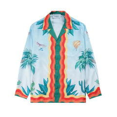 Casablanca Palm Spring Tennis Club Cuban Collab Silk Shirt