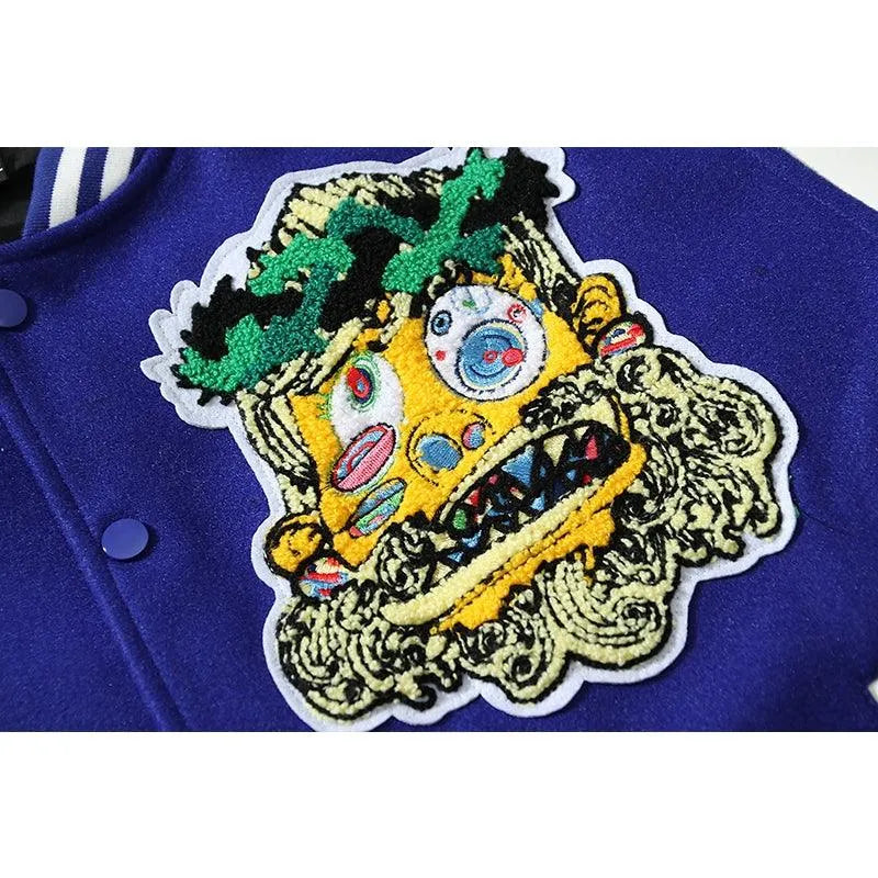 Murakami Takashi Exclusive Blue Collegiate Jacket