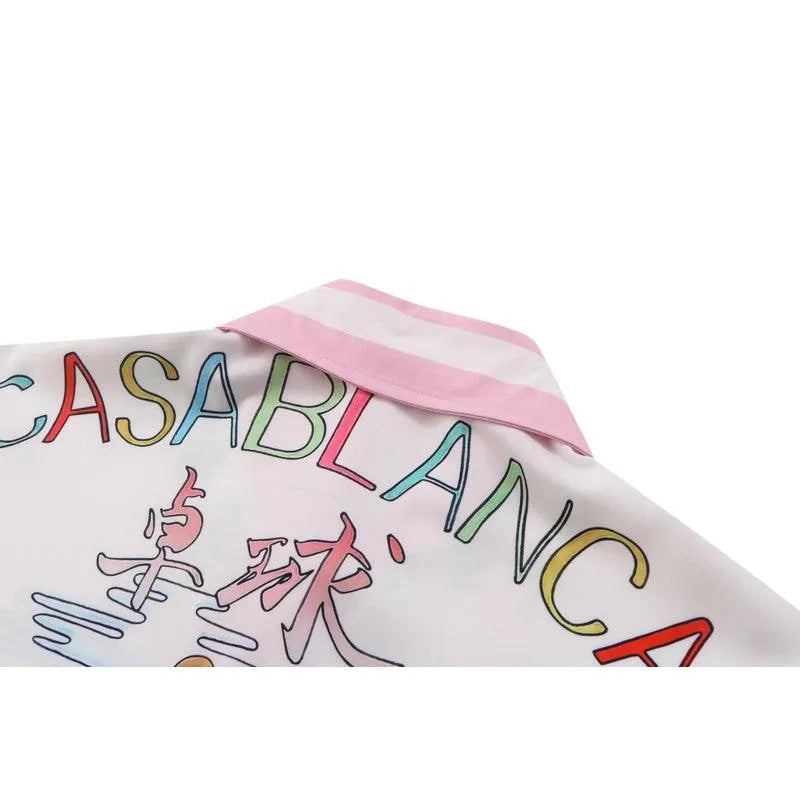 Casablanca Ping Pong Club Sunset Silk Shirt