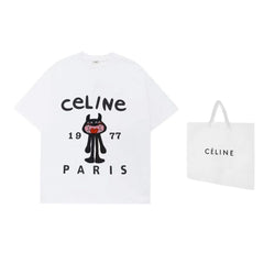 Celine Affordable 1977 White Tee