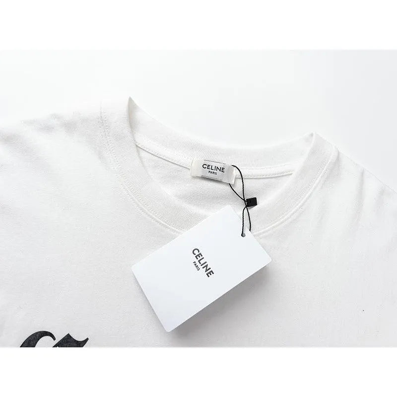 Celine Forklift Logobrand White T-shirt