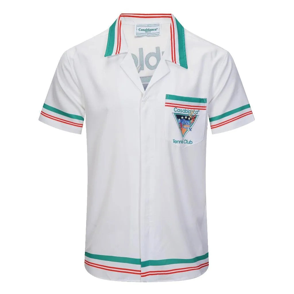 Casablanca Tennis Club Icon Silk Shirt