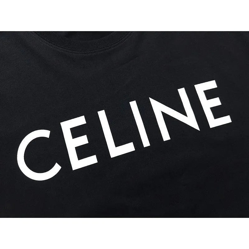 Celine Loose Logobrand Black T-Shirt