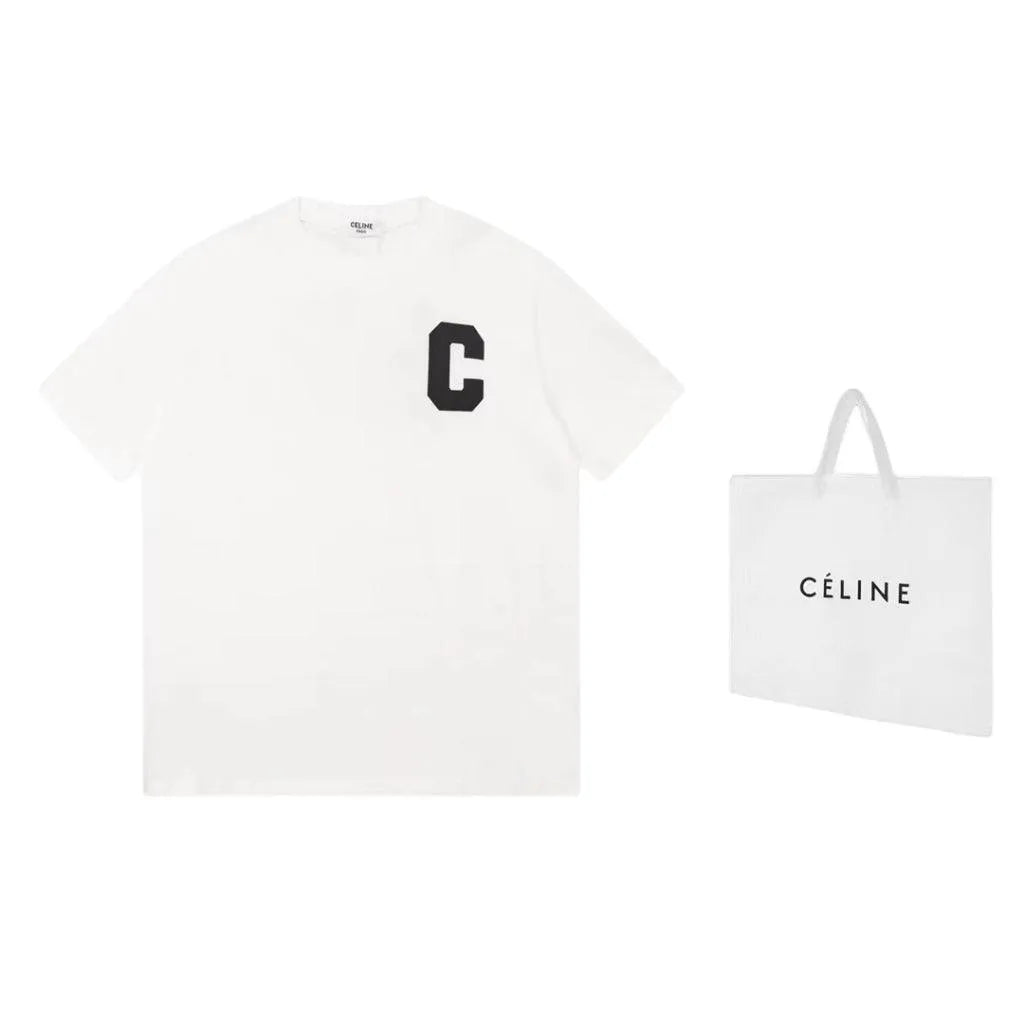 Celine in Paris Logobrand White T-shirt