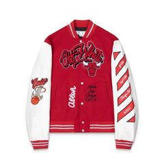 Off-White Chicago Bulls Red Varsity Jacket