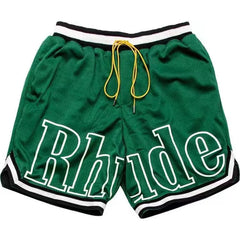 Rhude Logobrand Green Shorts