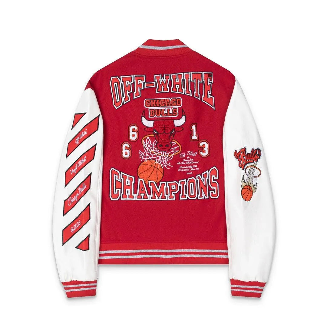 Off-White Chicago Bulls Red Varsity Jacket