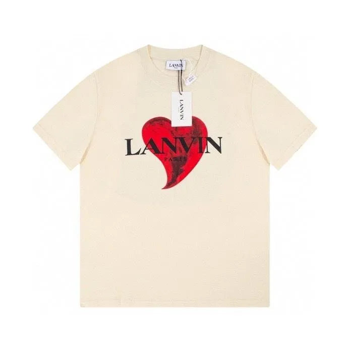 Lanvin Heart Logobrand White T-Shirt