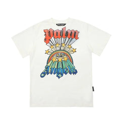 Palm Angels Rainbow Cream T-Shirt