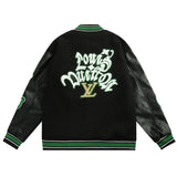 Louis Vuitton Black &amp; Green Collegiate Jacket