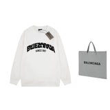 Balenciaga BackFlip White Fleece Sweatshirt