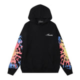 Amiri Hoodie Tie-Dye Full Black & Collors