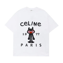 Celine Affordable 1977 White Tee