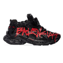 Balenciaga Runner Sneaker Graffiti Black & Red