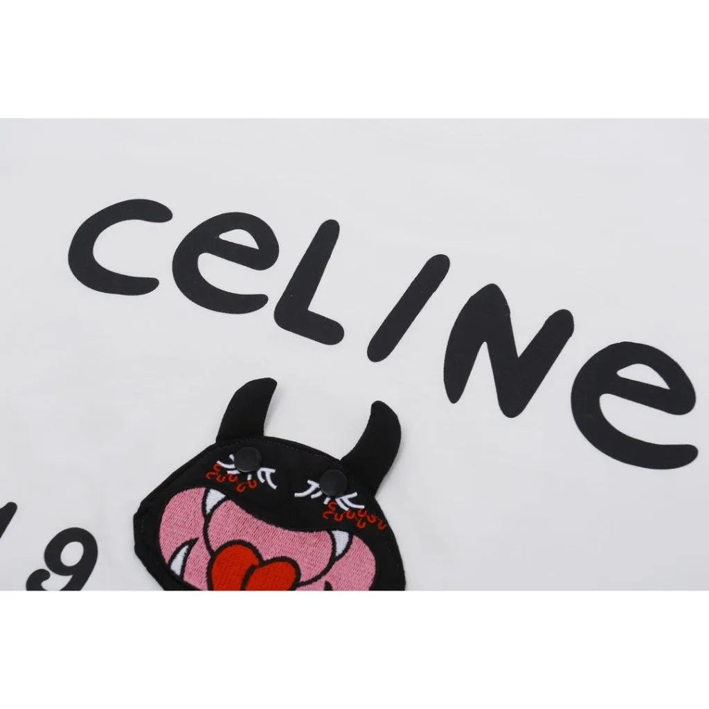 Celine Affordable 1977 White Tee