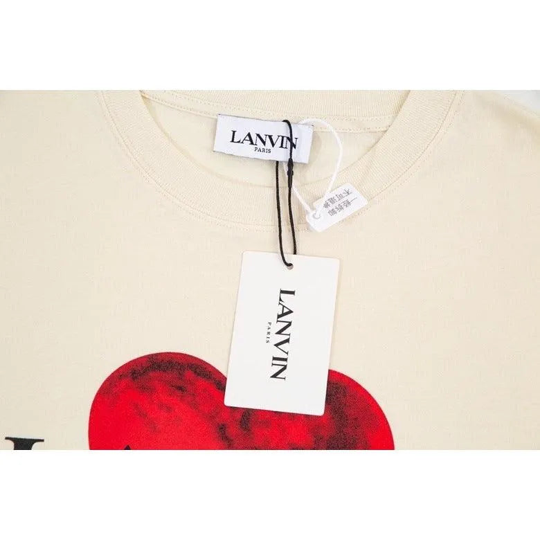 Lanvin Heart Logobrand White T-Shirt