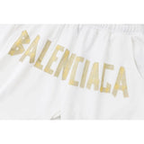 Balenciaga Moletom Logobrand Sweatshorts BB White