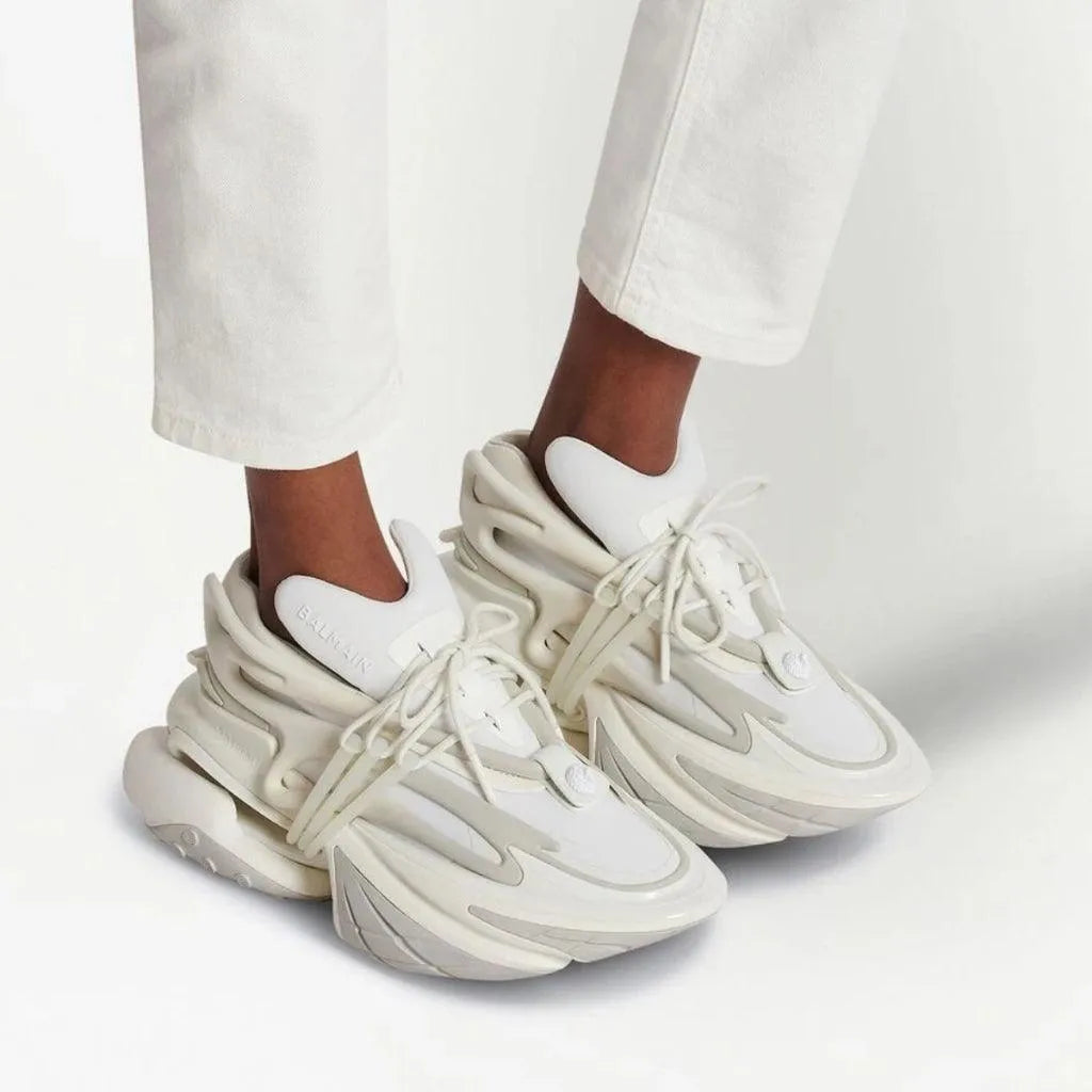 Balmain Chunky Unicorn Sneakers White