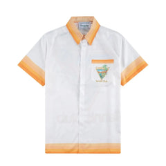 Casablanca Palm Springs Icon Orange Silk Shirt