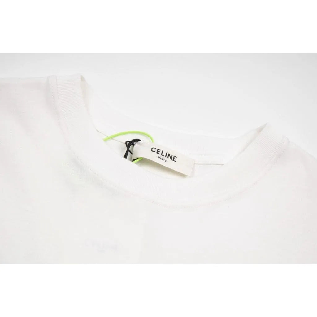 Celine Logobrand 3C White T-shirt