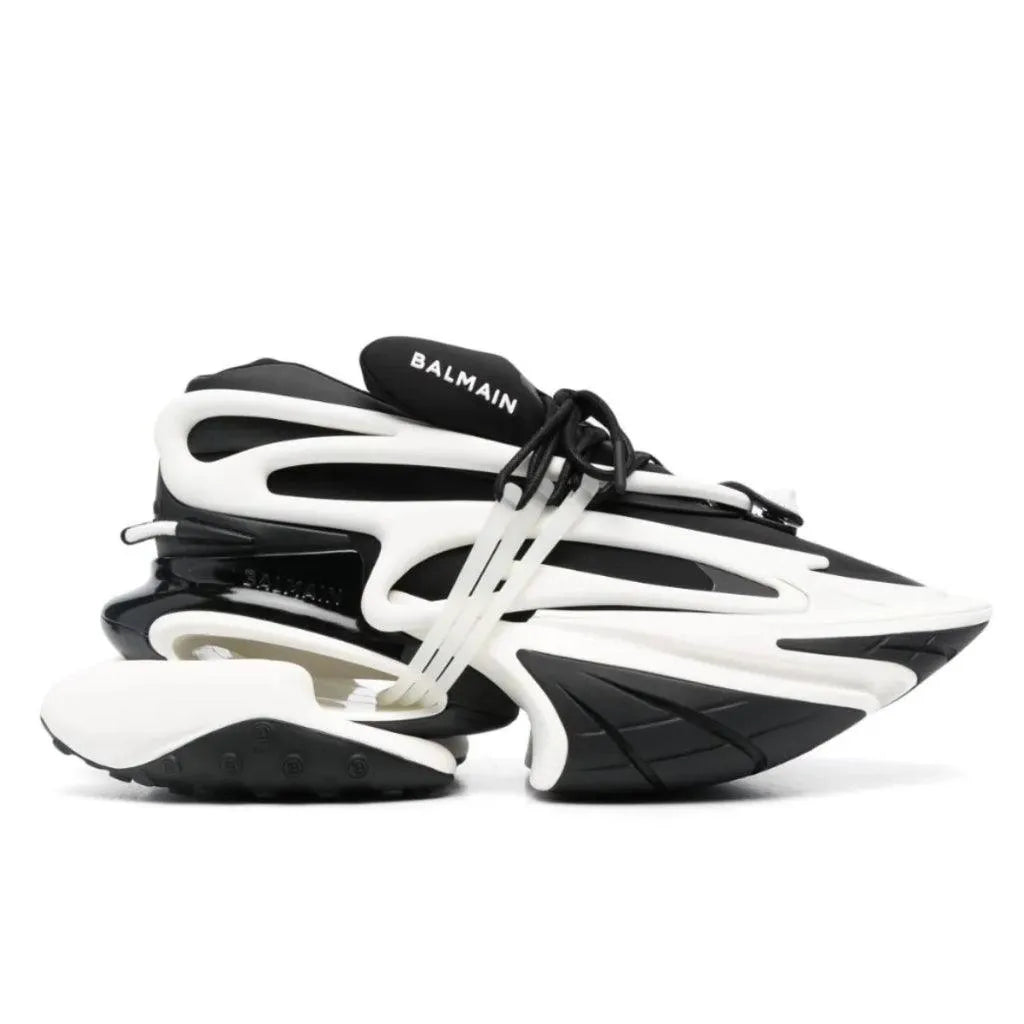 Balmain Chunky Unicorn Sneaker White & Black