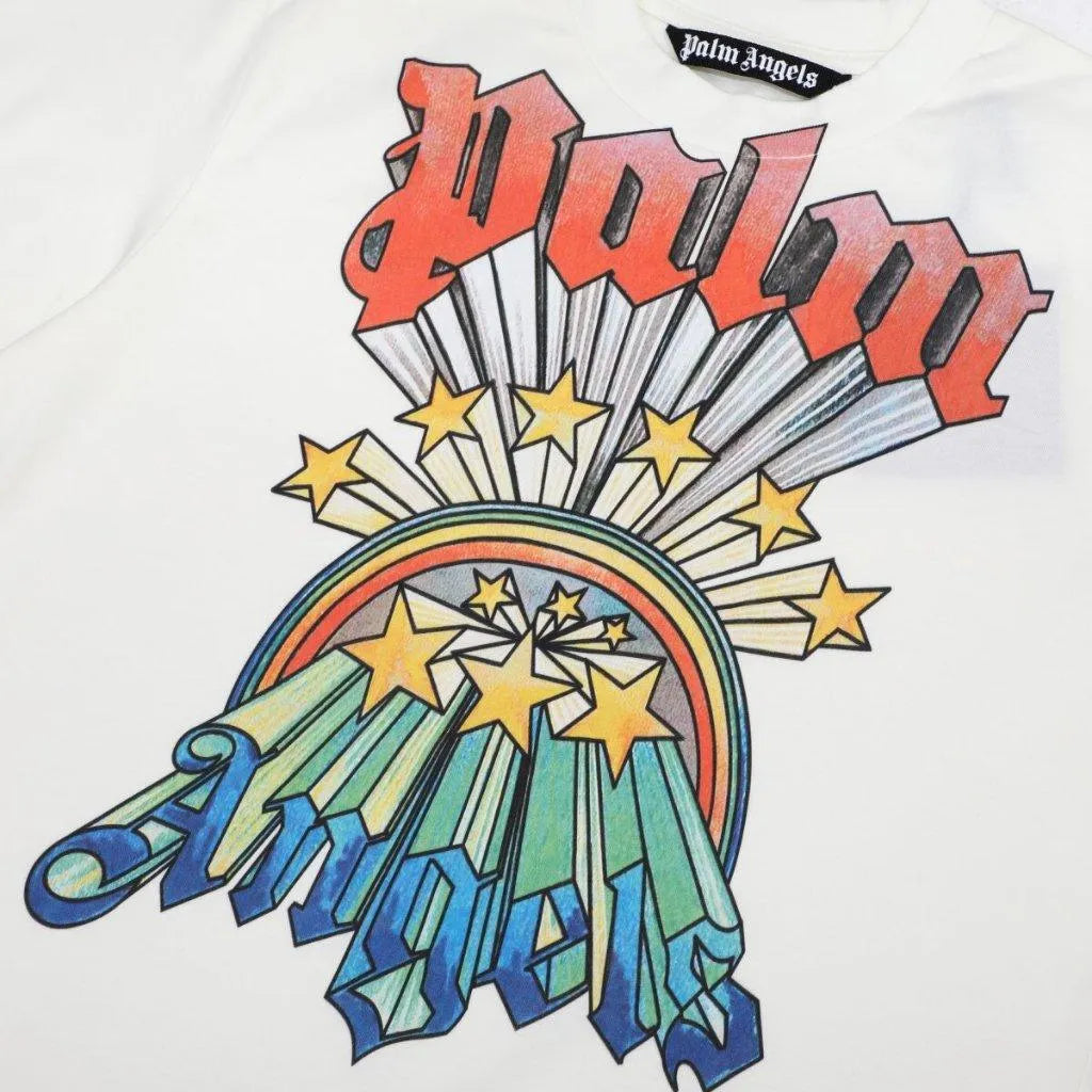 Palm Angels Rainbow Cream T-Shirt