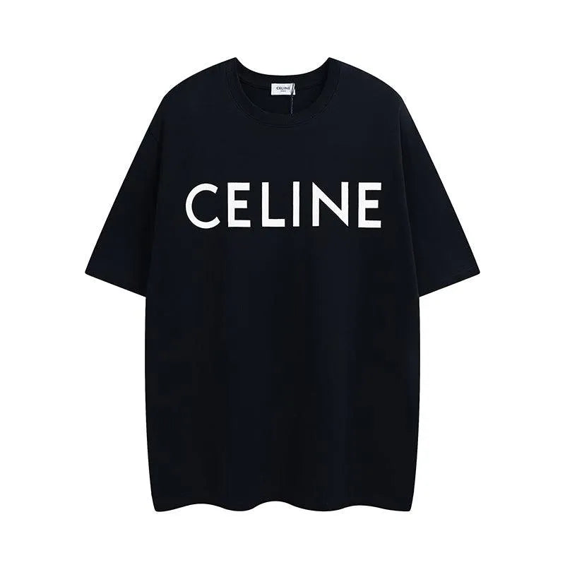 Celine Loose Logobrand Black T-Shirt