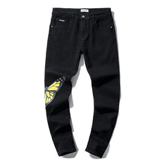 Palm Angels Skinny Butterfly Black Jeans