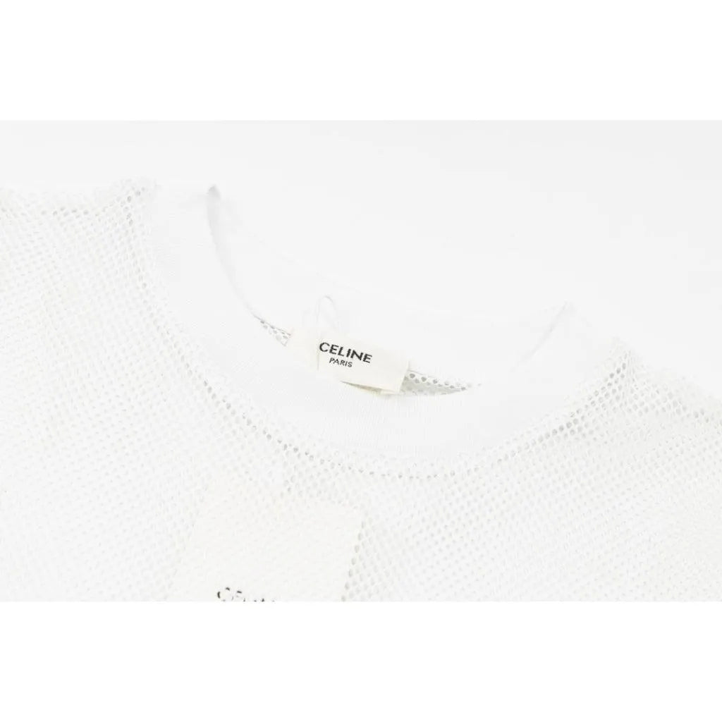 Celine Loose Logobrand White T-Shirt