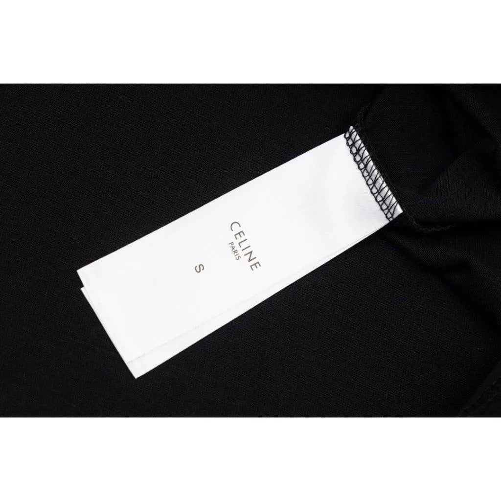 Celine Logobrand Strass Black T-shirt