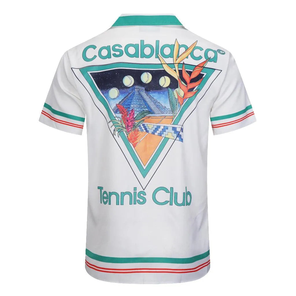 Casablanca Tennis Club Icon Silk Shirt