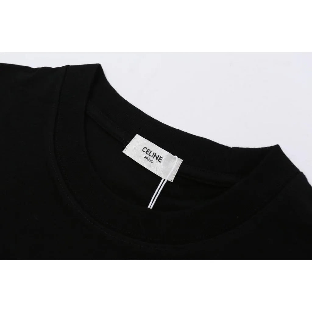 Celine Affordable 1977 Black Tee