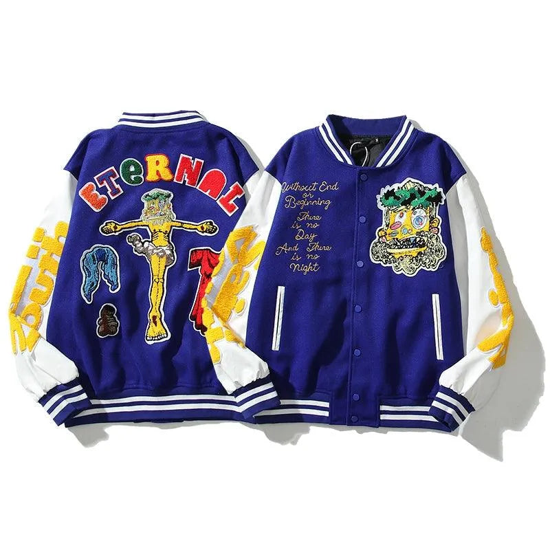 Murakami Takashi Exclusive Blue Collegiate Jacket