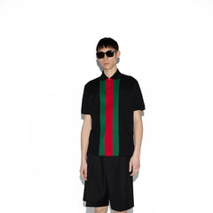 Gucci Cotton Polo Shirt With Web