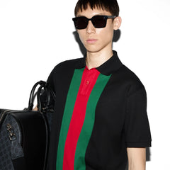 Gucci Cotton Polo Shirt With Web