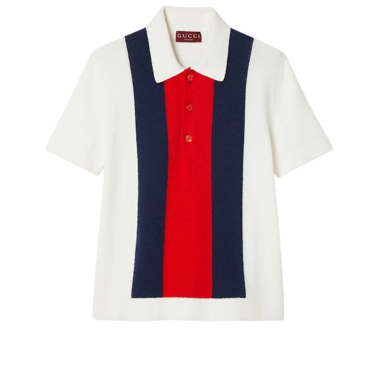 Gucci Cotton Blend Terry Knit Polo Shirt