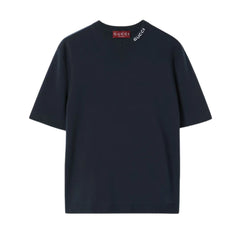 Gucci Silk Cotton T-shirt With Gucci Intarsia