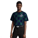 Louis Vuitton Jacquard Damier Short-Sleeved Cotton Crewneck