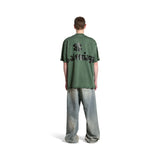 Balenciaga Tape Type Logo Green Shirt