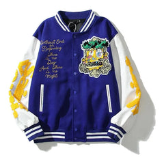 Murakami Takashi Exclusive Blue Collegiate Jacket