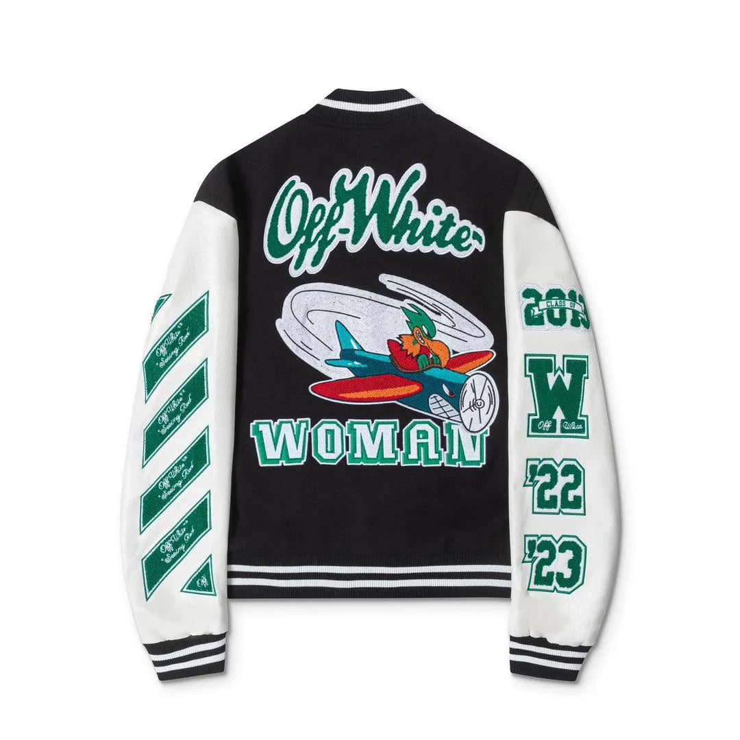 Off-White Embr Patches Varsity Jacket