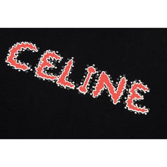 Celine Logobrand Strass Black T-shirt