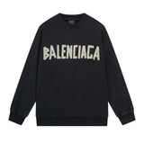 Balenciaga Tape Type Black Sweatshirt