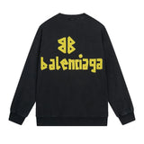 Balenciaga Tape Type Black Sweatshirt