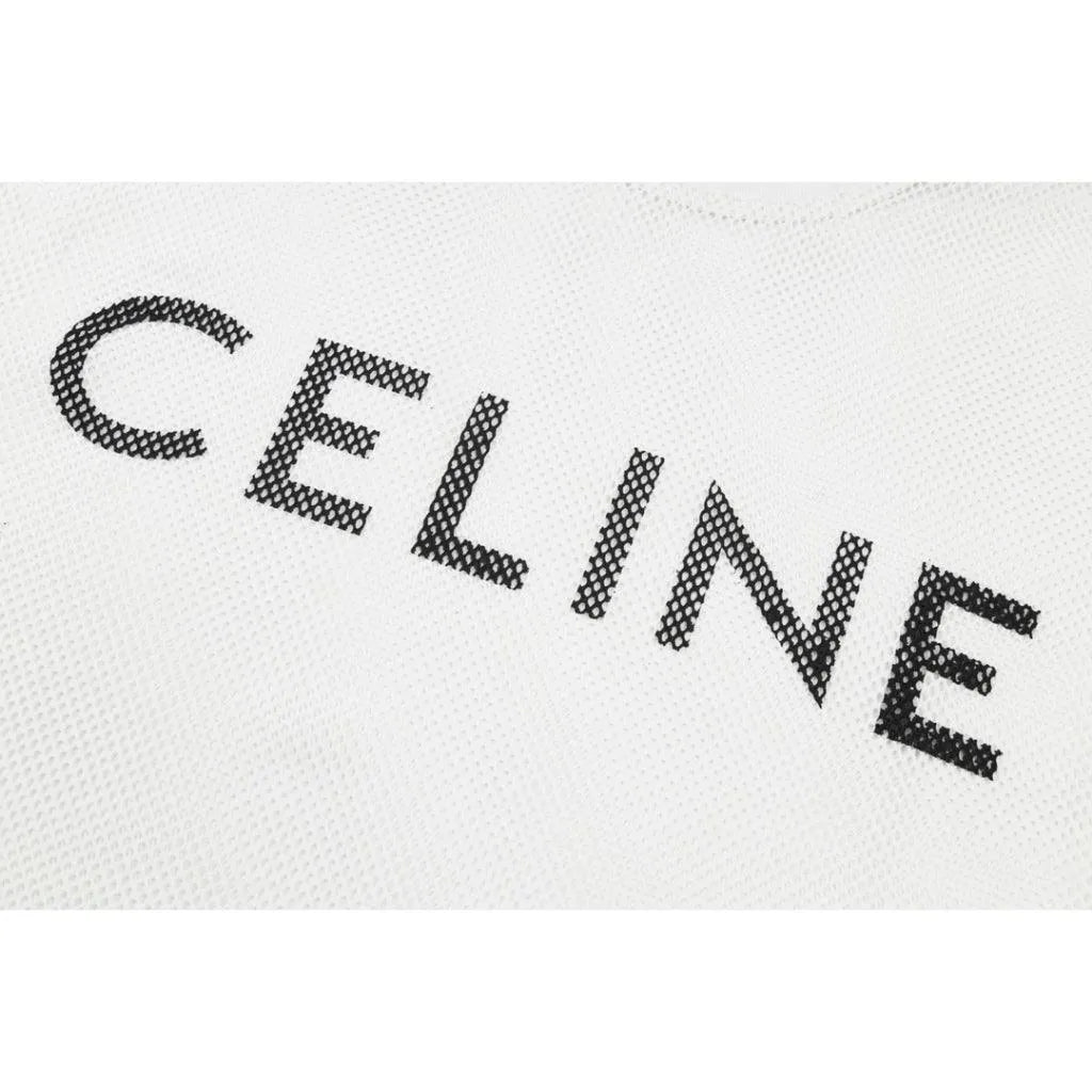 Celine Loose Logobrand White T-Shirt