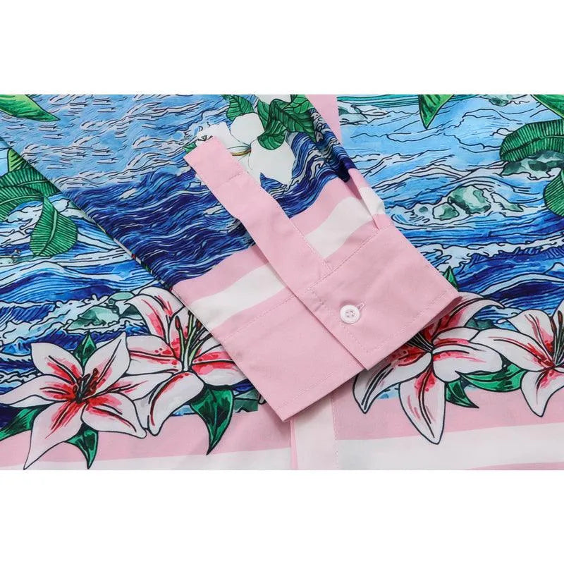 Casablanca Ping Pong Club Sunset Silk Shirt