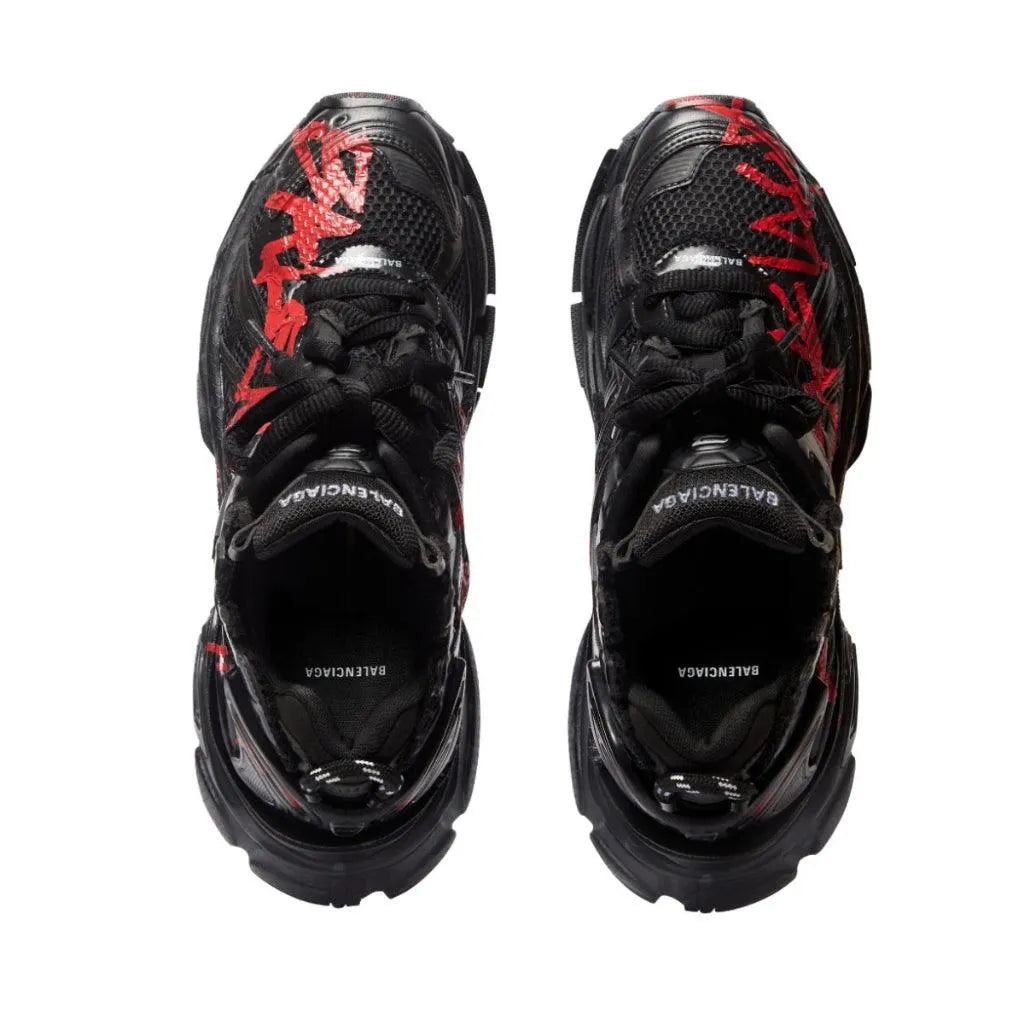 Balenciaga Runner Sneaker Graffiti Black & Red