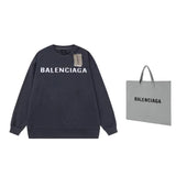 Balenciaga 2023 Logobrand Fleece Sweatshirt